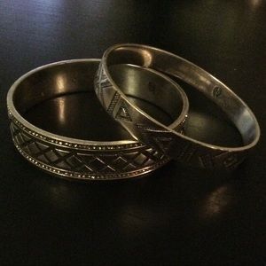 House of Harlow Silver Bangles
